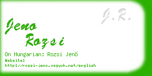 jeno rozsi business card