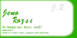 jeno rozsi business card